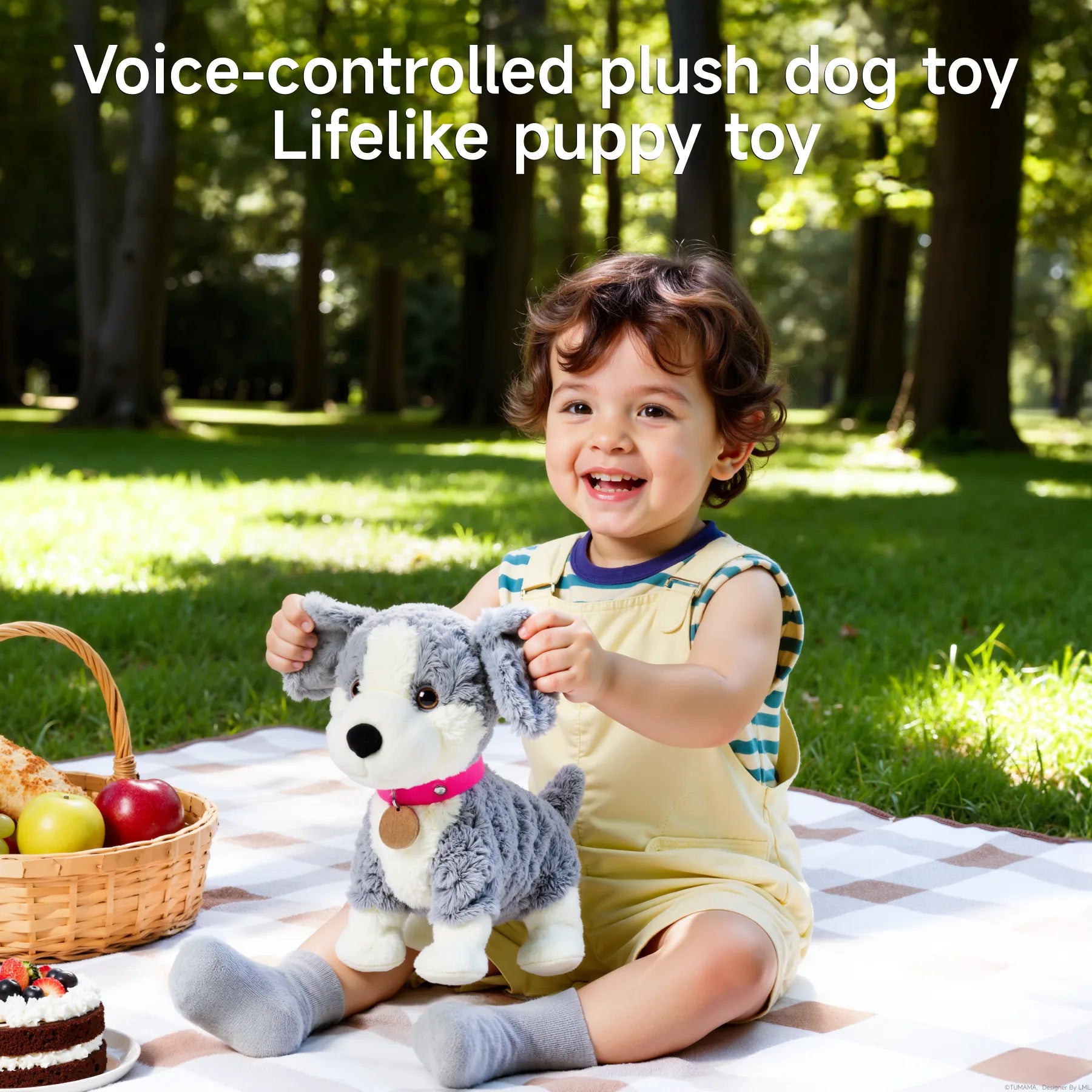 Interactive Border Collie Plush Toy – Realistic Stuffed Puppy That Walks & Sings – Electronic Musical Dog for Kids – Perfect Gift for Toddlers