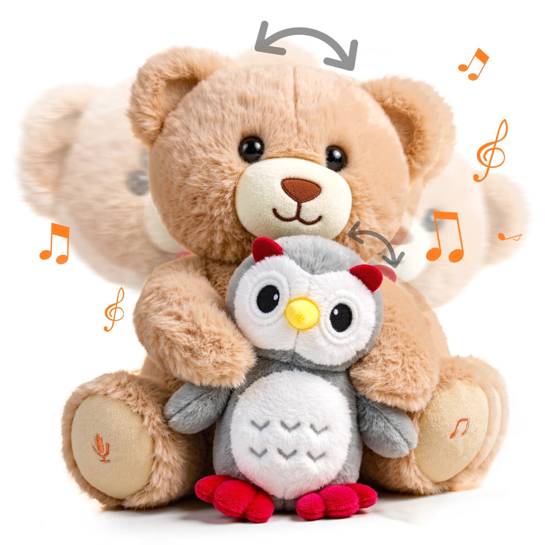 Teddy Bear Plush Toy with Voice Recording & Nursery Rhymes – Interactive Stuffed Animal with Movement, Talking & Singing Features, Soft Musical Gift for Toddlers and Kids