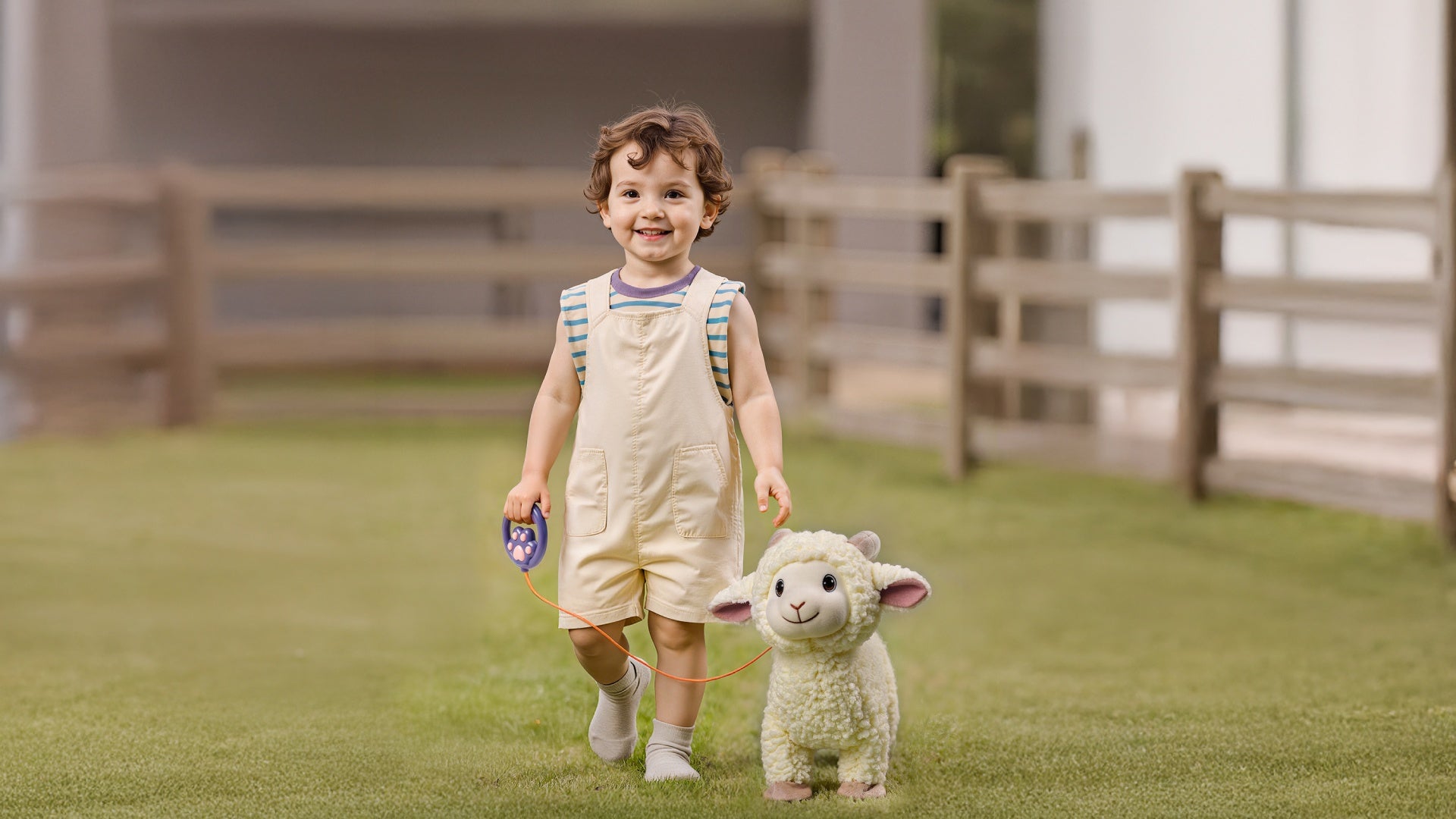 Interactive Plush Lamb Toy – That Walks, Sings, Baa’s & Twists, with Touch & Leash Control for Kids’ Sensory and Imaginative Play