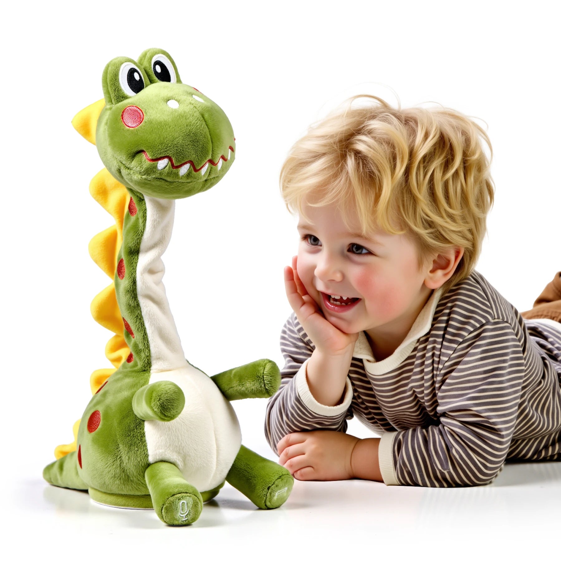 Dinosaurs Plush Interactive Baby Toys,Similar to Dancing Cactus with Talking Recording Repeating Speaking,Singing Dancing Dinosaurs Toy Gifts for Kids