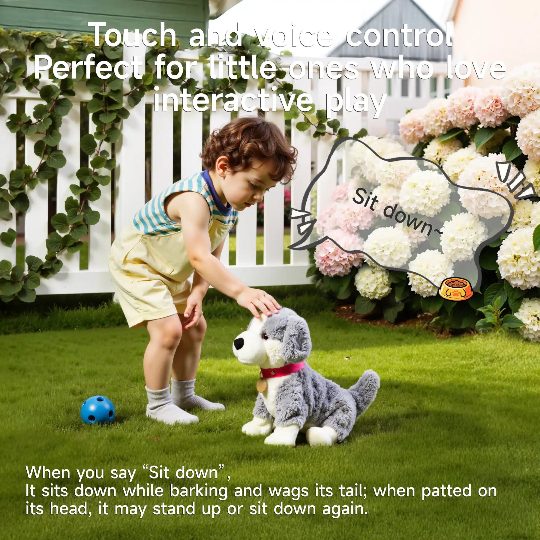 Interactive Border Collie Plush Toy – Realistic Stuffed Puppy That Walks & Sings – Electronic Musical Dog for Kids – Perfect Gift for Toddlers