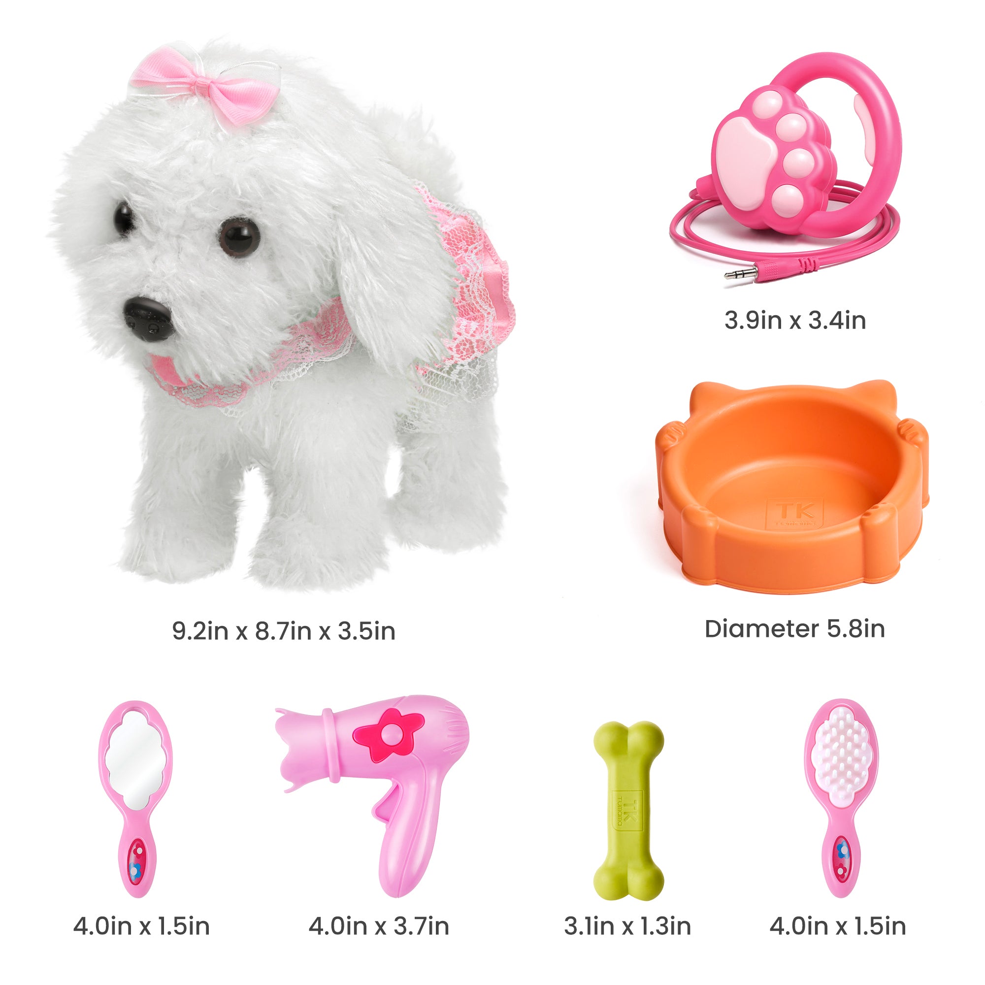 Walking Barking Toy Dog with Remote Control Leash