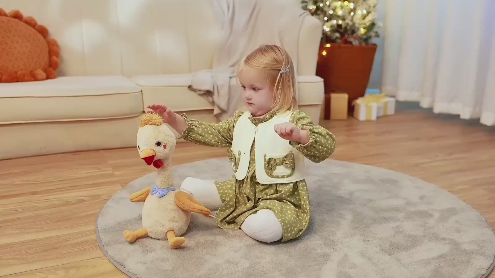 Dancing Talking Chicken Toy, Mimicking Twisting Neck Flapping Wings Electronic Pet Soft Plush Chick Toy,Singing, Recording, Repeating, Baby Toddler Interactive Toys for Boys Girls Gifts