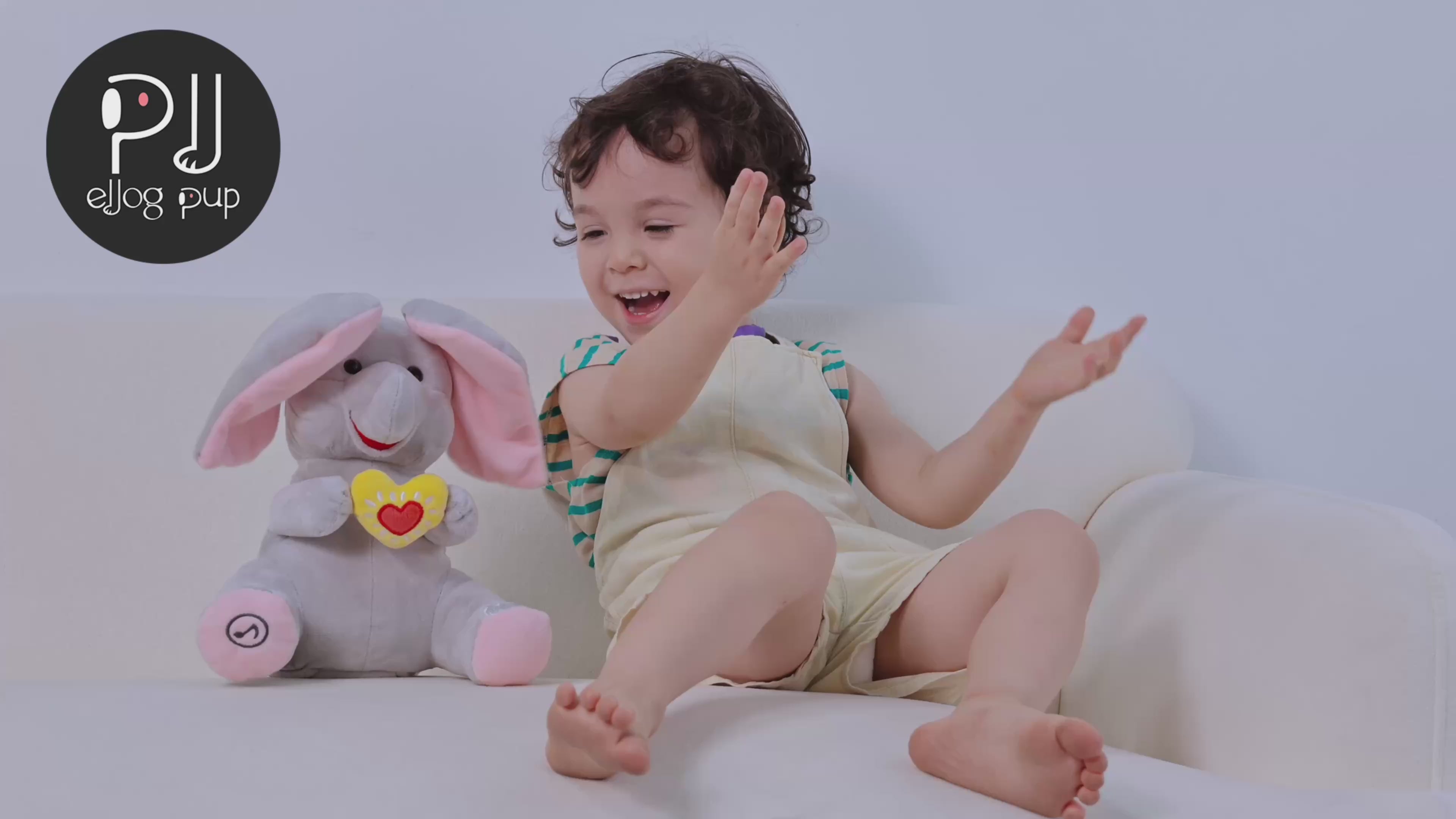 Animated Flappy the Elephant – Interactive Peek-A-Boo Stuffed Animal Toy with Singing, Flapping Ears & Music – Soft Plush Gift for Babies & Toddlers